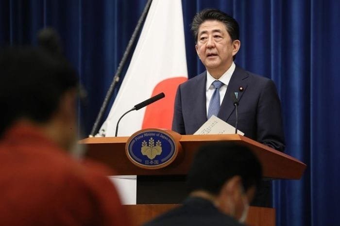 3. pidato mantan perdana menteri jepang shinzo abe( foto. kompas. com