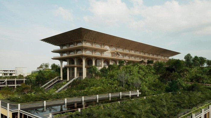 istana wakil presiden (wapres) di ibu kota nusantara (ikn), kalimantan timur (kaltim). (kementerian pupr)