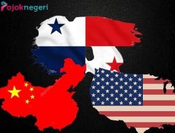 kolase bendera china, panama, dan amerika serikat (as)