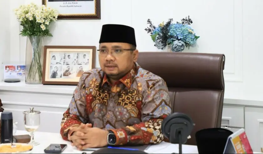 menteri agama (menag) yaqut cholil qoumas mengimbau semua pihak menjadikan agama sebagai alat untuk berpolitik.