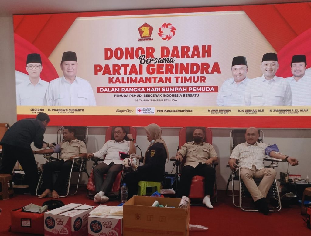 Peringati Hari Sumpah Pemuda, DPD Gerindra Kaltim Gelar Donor Darah img 20251028 wa0004